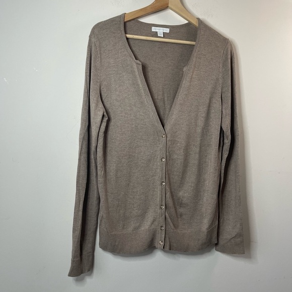 New York & Company Beige Button-Up Cardigan - Picture 4 of 7